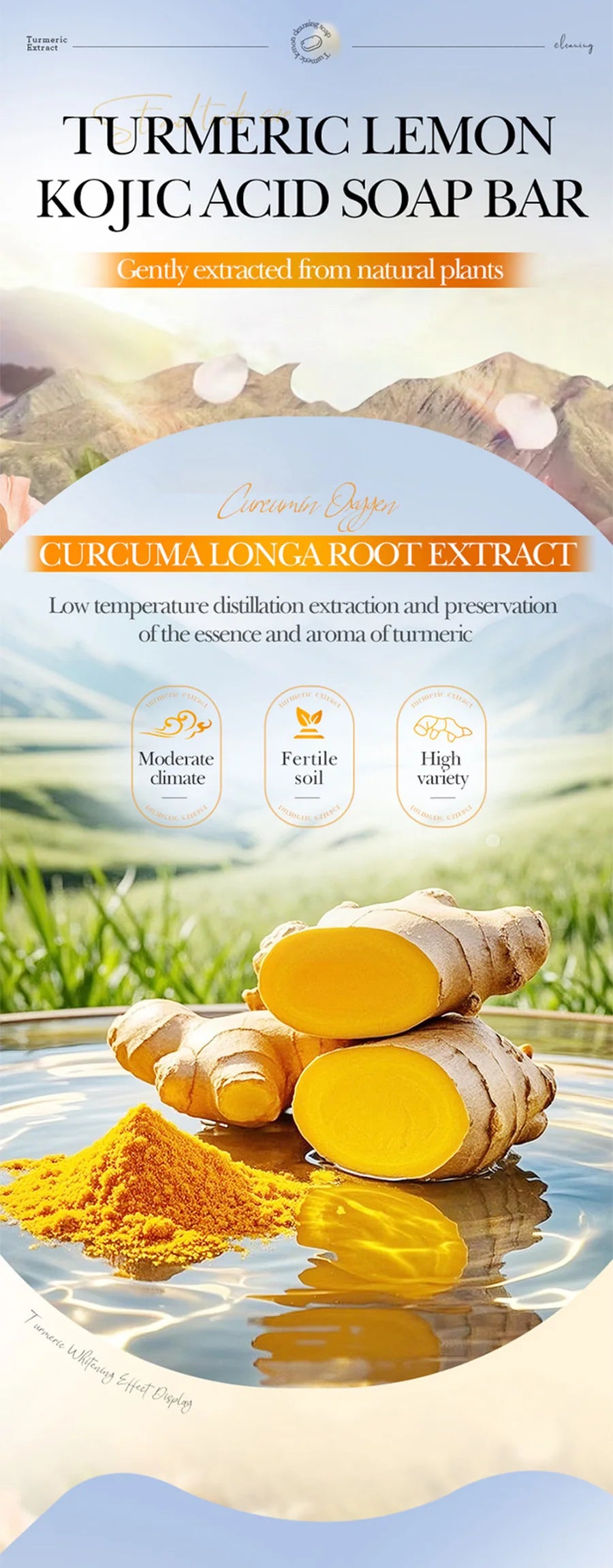 2Pcs/Turmeric Lemon Kojic Acid Deep Cleaning Scrub Soap For Oil Control Acne Removal, Brightening Plant Essential Oil Soap