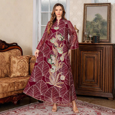 Mesh & Light – Embroidered Eid Abaya for the Muslim Woman in America