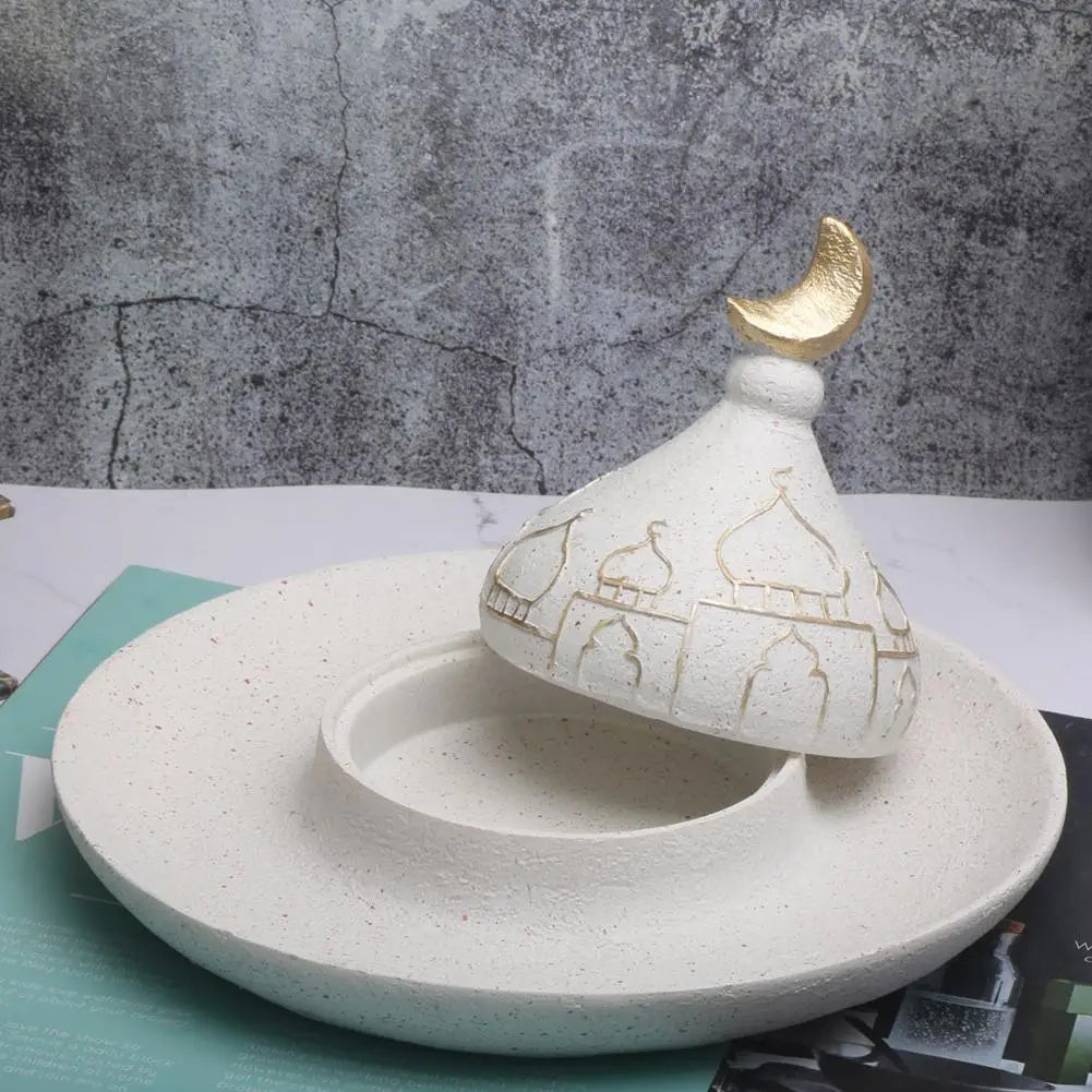 Ramadan Ornaments Resin Material Mosque Islamic Castle Statue Family Tabletop Atmosphere Decoration Architectural Table Decor
