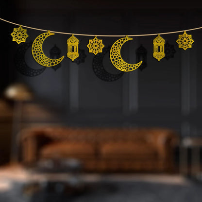 Eid Mubarak Hanging Decoration Acrylic Ramadan Moon Star Lantern Pendant Eid Mubarak Decoration 2026 Eid Party Ornament for Home