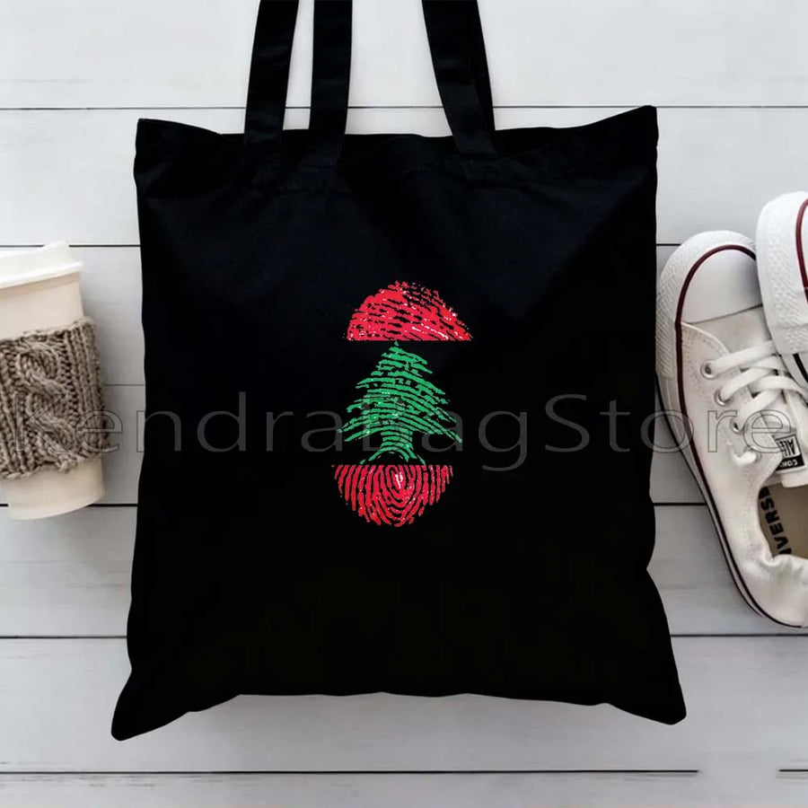 Ya Beirut – Lebanon Flag Heart Canvas Shoulder Tote
