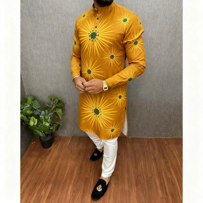 Longline White Shirts Muslim Men Prayers Clothes Luxury African Style Bronzing Vestido Arabe Para Hombre Tenue Marocaine Homme