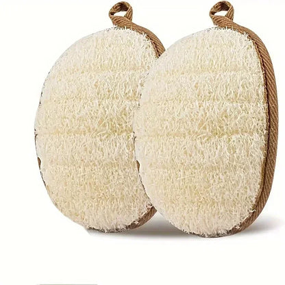 1/2Pcs Natural Loofah Skin Bath Wipes  Foaming and Mud Scrubbing Bath Wipes Bath Towels Bath Flower Accessories