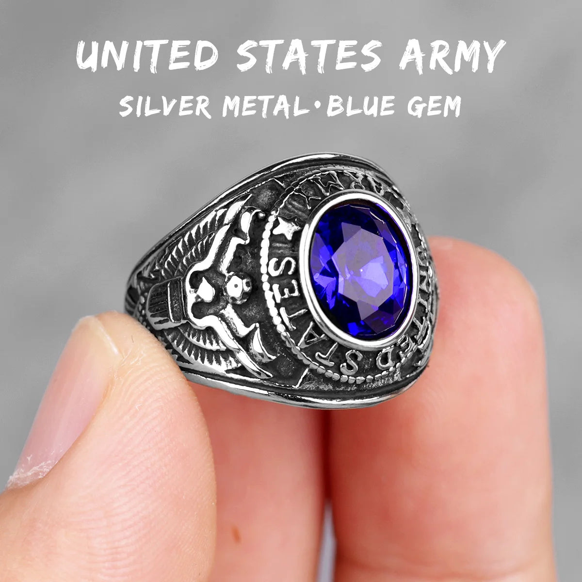 Stainless Steel Mens Rings Gold Silver Color Red Blue Rhinestone Simple Luxury for Male Boy Jewelry Creativity Gift Wholesale