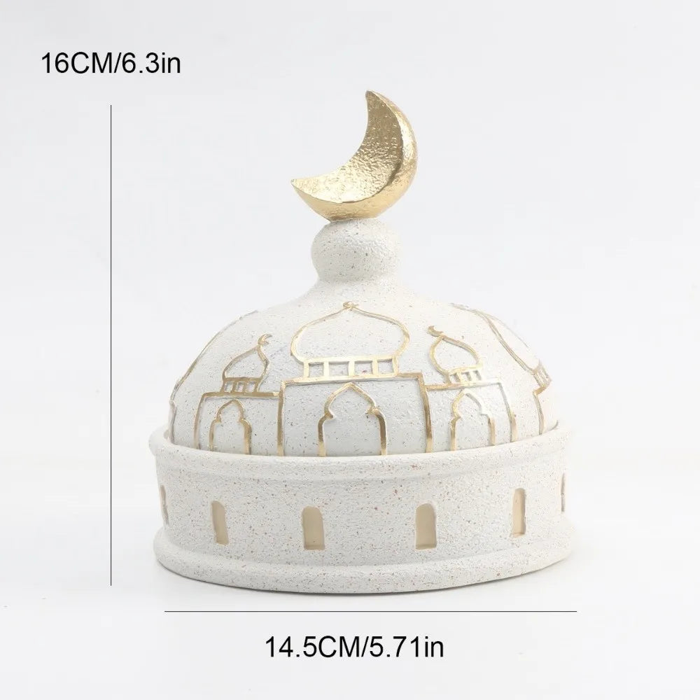 Middle Eastern Style Resin Statue Decor Kaaba Dome Castle House Mosque Islamic Desktop Ornament Islamic Theme Ramadan Muslim