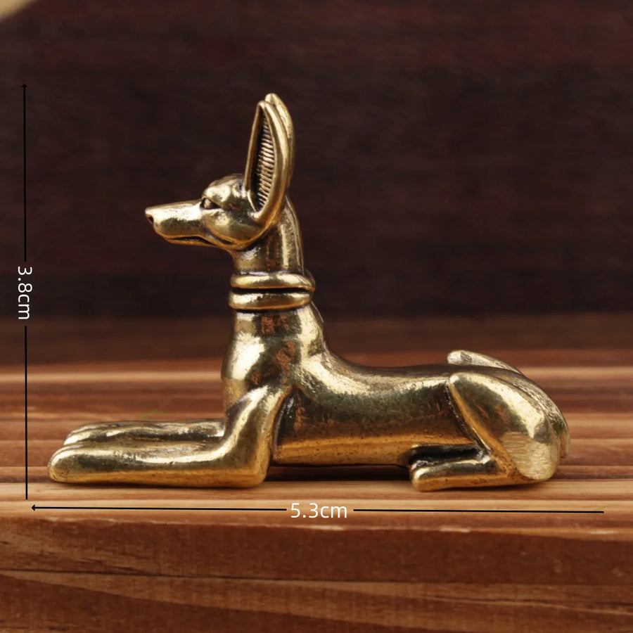 Brass Pharaoh Hound Statue – Exquisite Egyptian Decorative Art for Home & Office