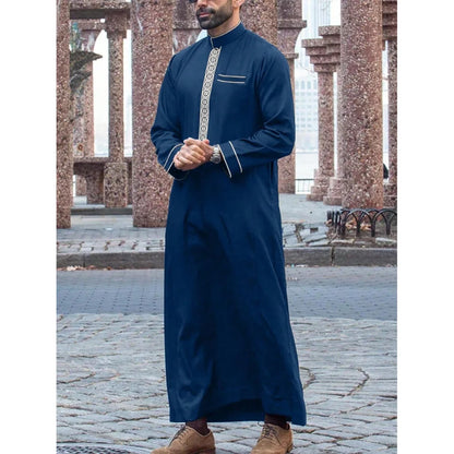 Middle Eastern Arab ethnic robe, Muslim traditional men's robe, casual festival worship, Islamic men's clothing