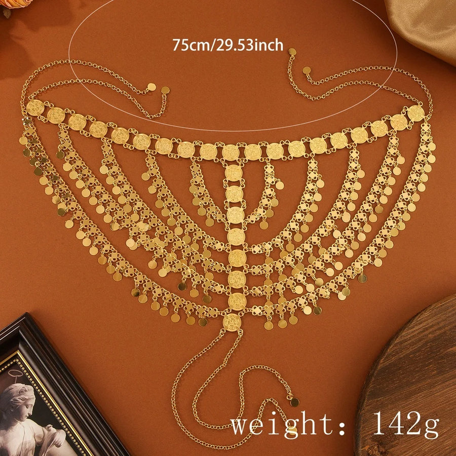 Crown of the East – Gold Coin Headdress for the Arab Bride in America