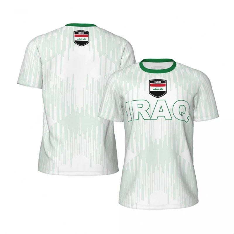 Iraq Flag Graphic Mens Football Jersey Fashion National Emblem 3D Printed Sports T Shirt Casual Oversized Breathable Tees Tops