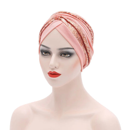 The Sequin Turban Cap – Shine with Modesty and Grace