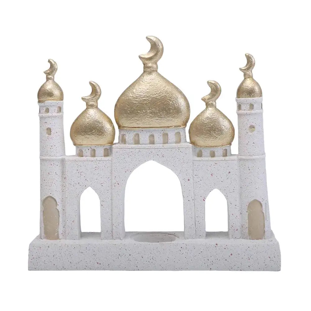 Ramadan Ornaments Resin Material Mosque Islamic Castle Statue Family Tabletop Atmosphere Decoration Architectural Table Decor