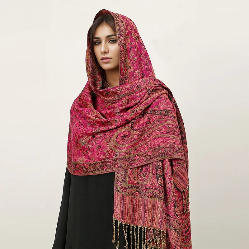 The Pashmina Veil – Long Cashmere Hijab Shawl for the Muslim Woman