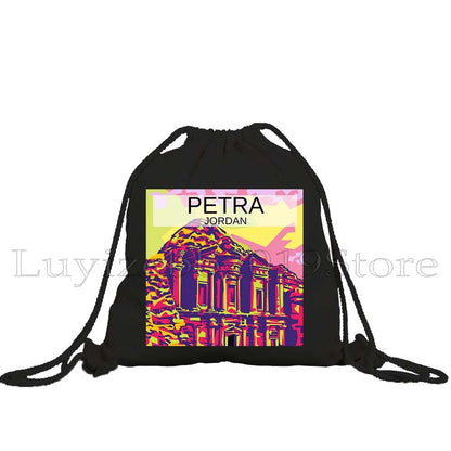 Jordan Emblem Drawstring Bag – Petra, Flag & Map Gym Sackpack