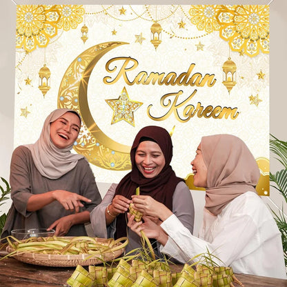2026 Eid & Ramadan Backdrop Ramadan Kareem Eid Mubarak Party Photography Background Islamic Muslim Party Supplies Eid Al-fitr