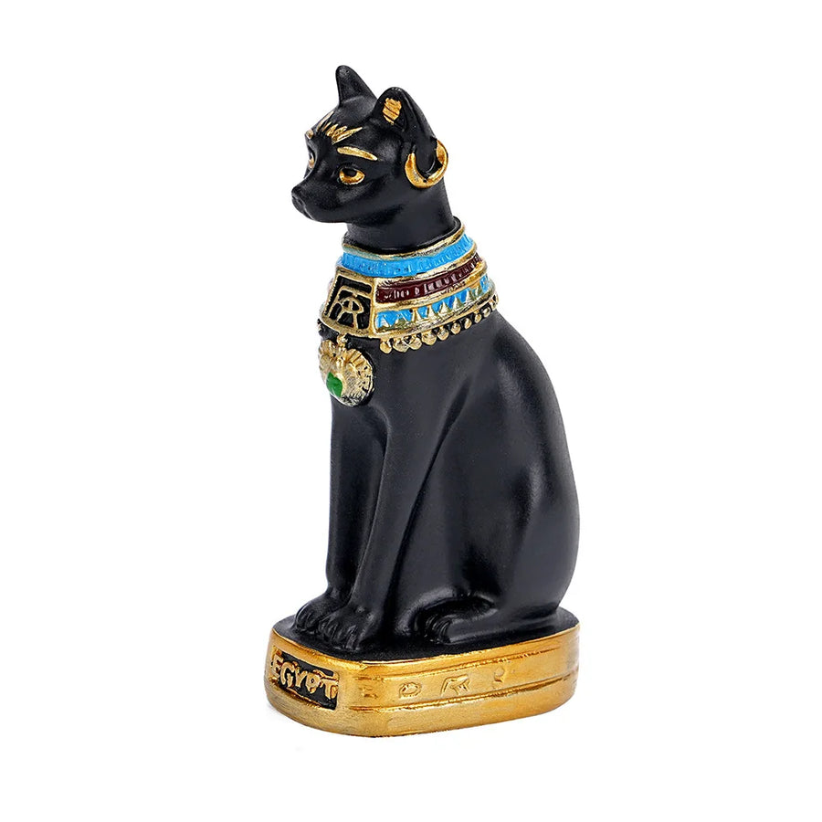 Bastet Resin Ornament – Handcrafted Egyptian Cat Guardian, Museum-Style Decor