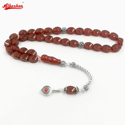 The Red Agate Tasbih – A Gem of Faith and Elegance