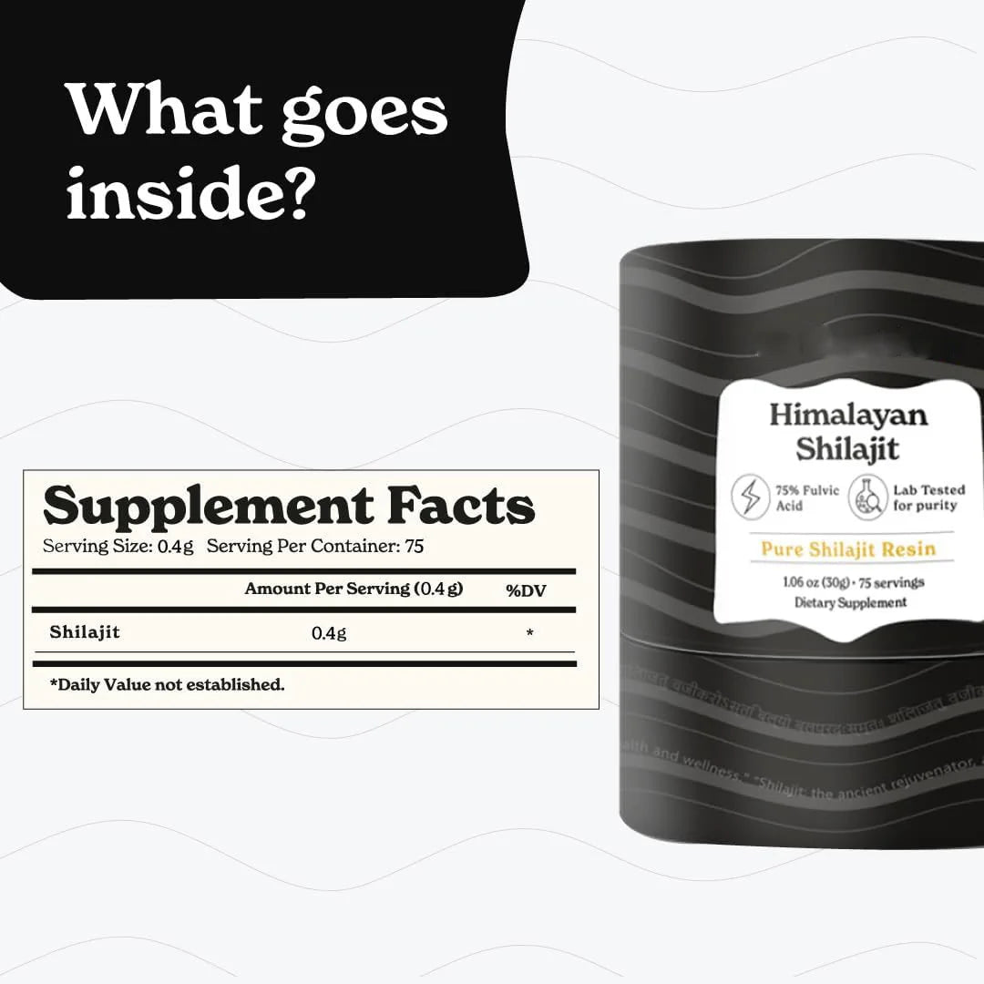 Pure Himalayan Shilajit Resin High Potency for Men & Women 85+ Trace Minerals for Stamina and Muscle Bulding Free Shipping