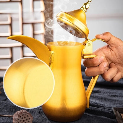 Aluminum Teapot Retro Style Ghee Pot Kettle For Picnic BBQ Camping Home Use Outdoor Stove & Accessories