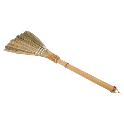Vietnamese Grass Broom Traditional Straw Sweeper Long Bamboo Handle Household Dust Removal Broom Indoor Outdoor Cleaning Brush