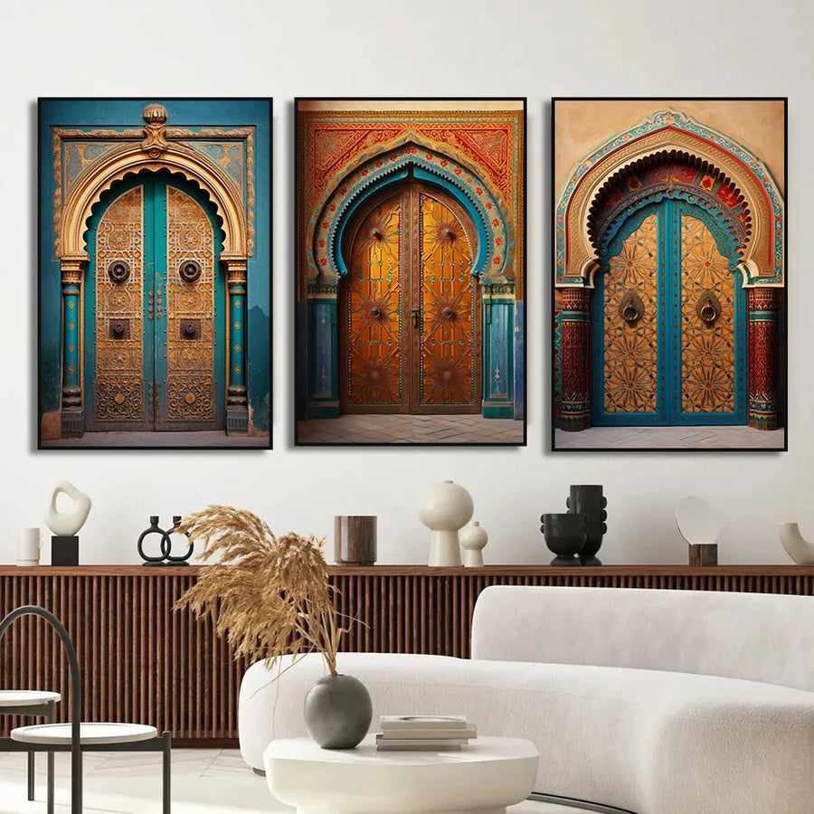 The Moroccan Door – Arabic Architecture Canvas Wall Art