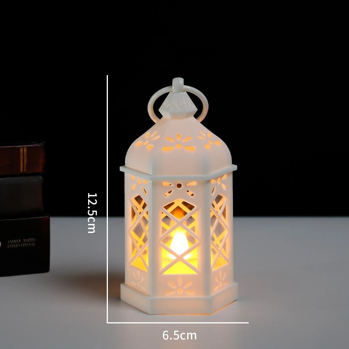 Retro Desktop Lamp Atmosphere Decoration Creative Gift Hexagonal Wind Candle Led Wind Lamp Portable Small Horse Lamp.