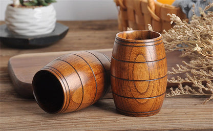 Handmade Spruce Wood Cups – Natural Big Belly Mug for Tea, Coffee & Milk