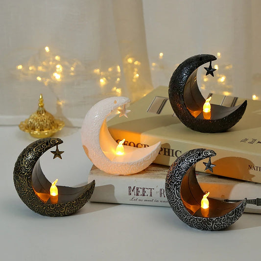 The Star & Moon LED Candlestick – A Celestial Glow for Ramadan Nights