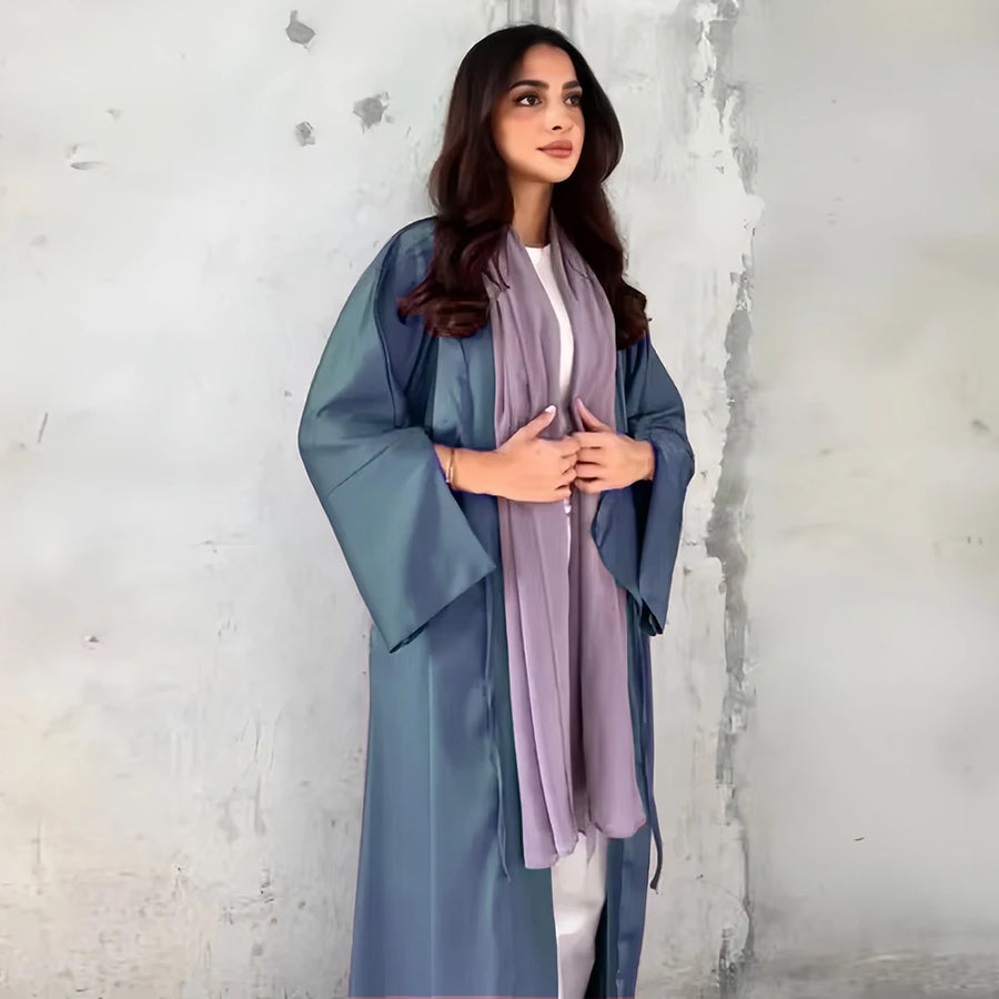 Palestine Pink – The Satin Kimono Abaya for the Muslim Woman in America