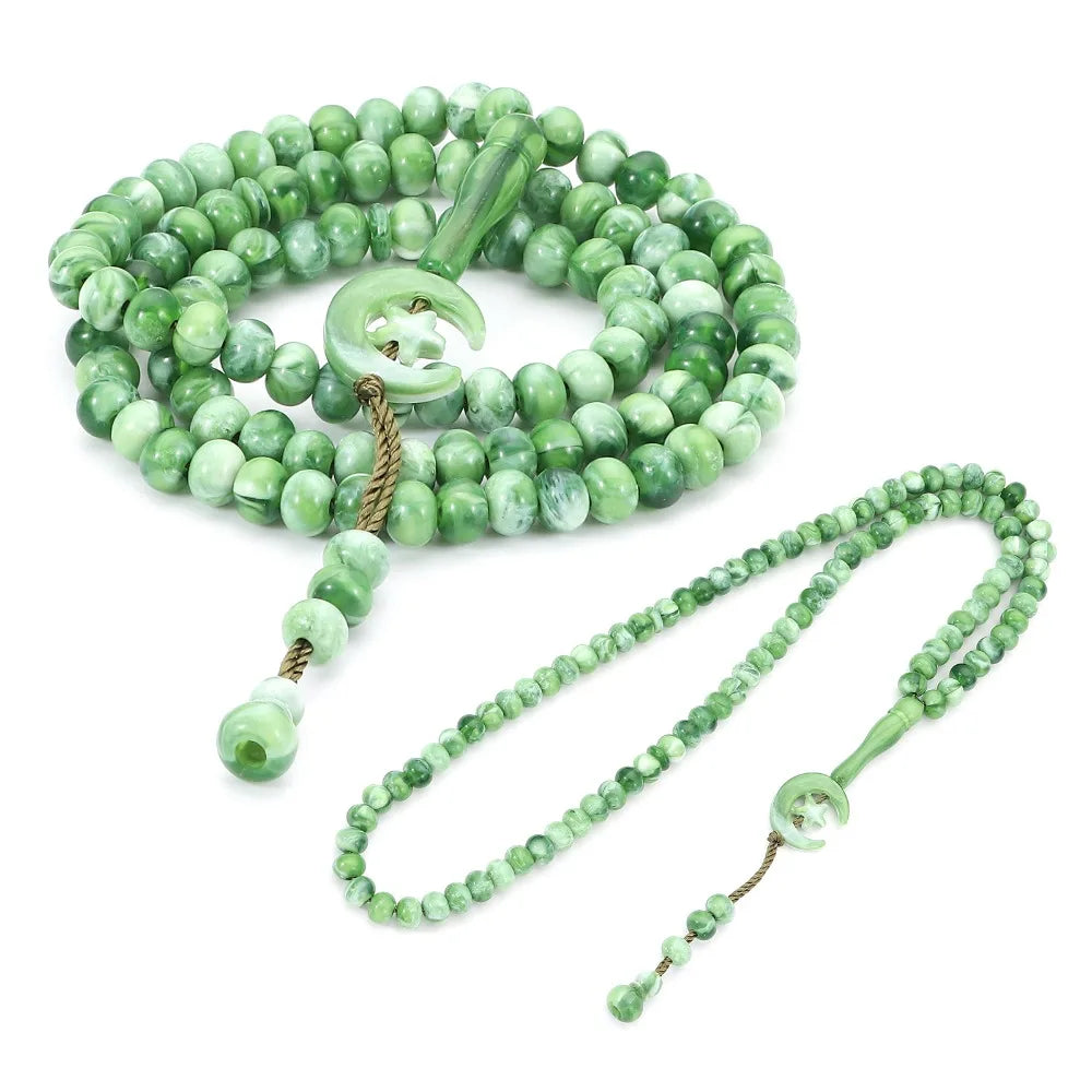 2pcs Prayer Beads Muslim Tasbih 99 Beads Allah Muhammad Engraved Islamic Prayer Rosary Bead Misbaha Tasbeeh 99 Prayer Beads