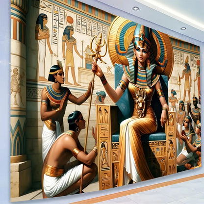 Ancient Egyptian Goddess Tapestry – Pharaoh & Anubis Wall Hanging for Heritage Decor