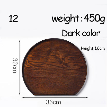 Oval Serving Trays Tableware Dessert Tea Saucer Coasters Coffee Coasters Wooden Plate Storage Food Display Home Hotel Decor