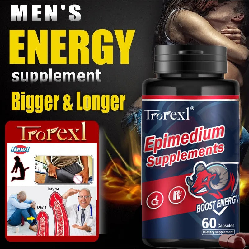 Men Sports Nutrition Epimedium Supplement for Enhance Endurance, Enlargement , Fatigue Resistance