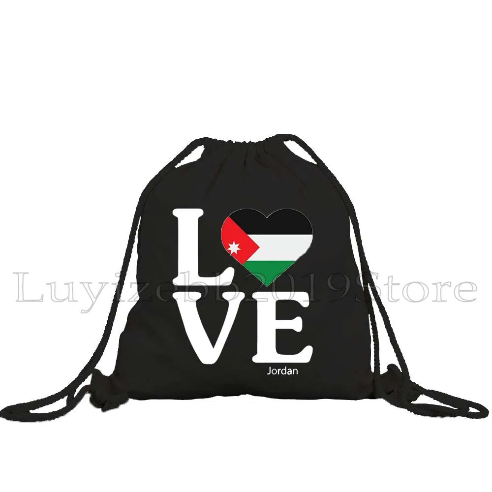 Jordan Emblem Drawstring Bag – Petra, Flag & Map Gym Sackpack