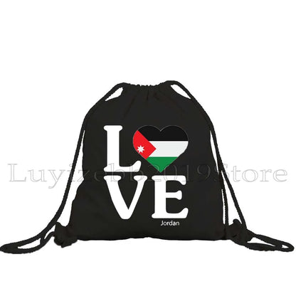 Jordan Emblem Drawstring Bag – Petra, Flag & Map Gym Sackpack