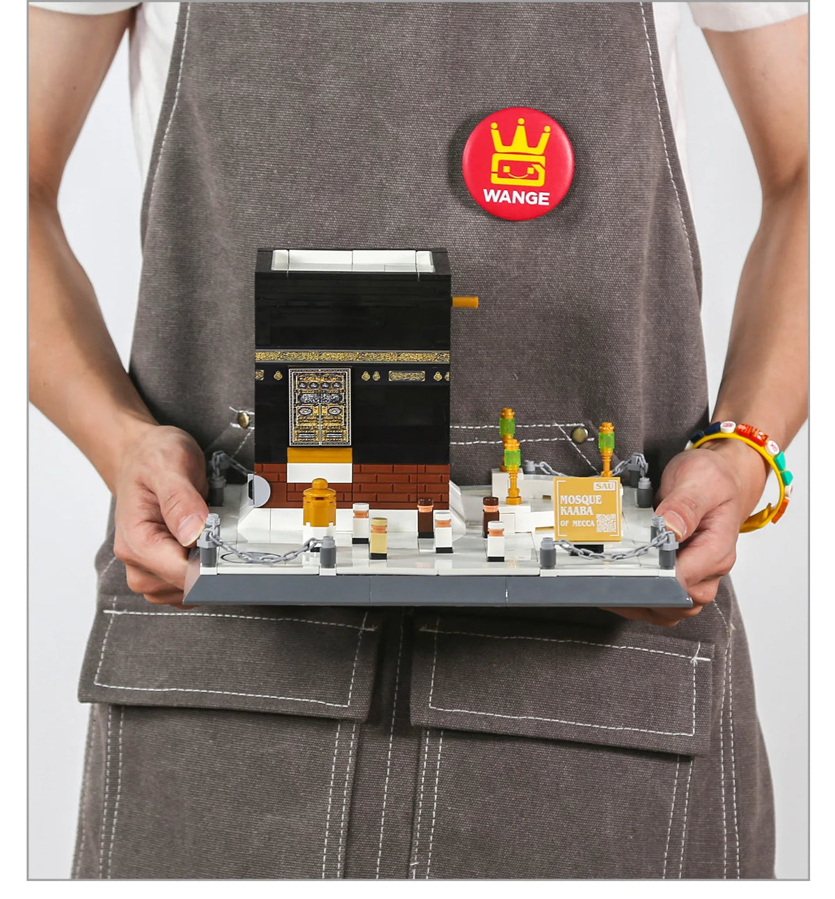Sacred Mecca Kaaba MOC Building Blocks 446pcs DIY Saudi Arabia Mosque Architecture Series Bricks Desktop Decor Gift for Boys⁠