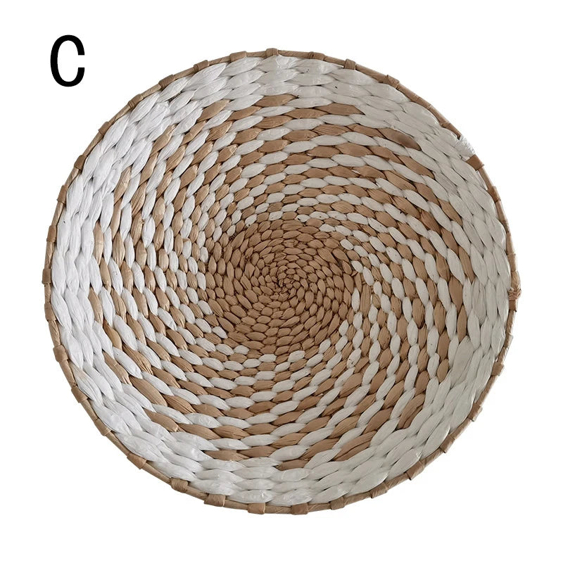 The Woven Plate – Straw Round Wall Tray & Fruit Basket