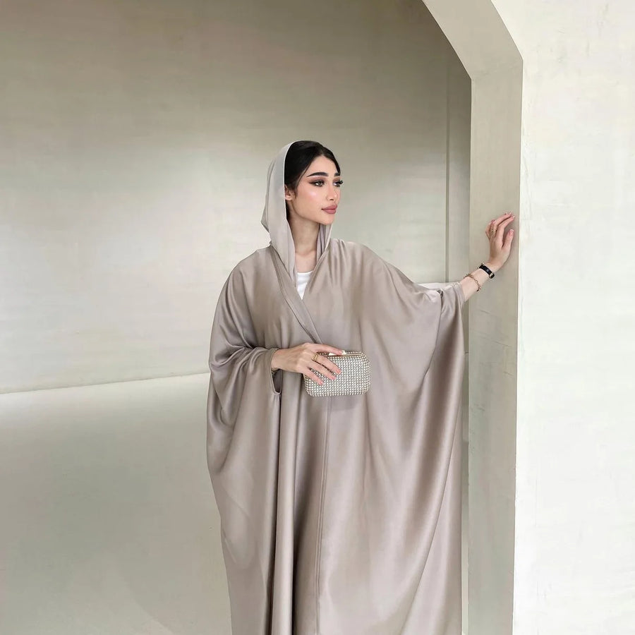 Zahraa Satin – The Solid Batwing Abaya for the Muslim Woman in America