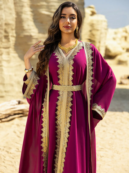 Eid Grace – 2-Piece Lace-Up Cardigan Set for the Muslim Woman