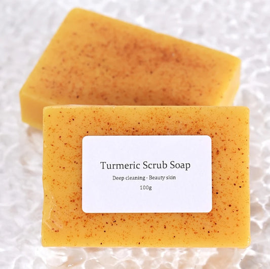 The Golden Scrub – Turmeric & Kojic Acid Whitening Bath Soap