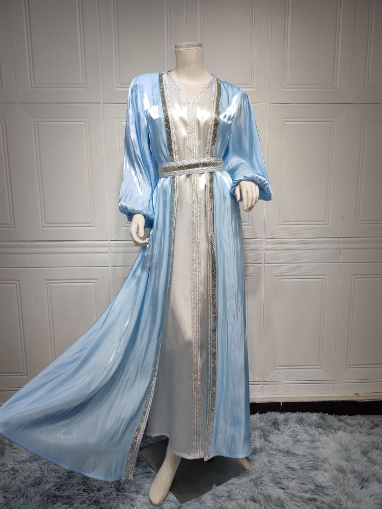 Autumn in Arabia – 2-Piece Button Kaftan Set for the Muslim Woman in America