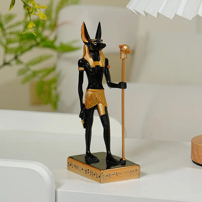 Anubis Resin Sculpture – Creative Egyptian Mythology Statue for Home & Study