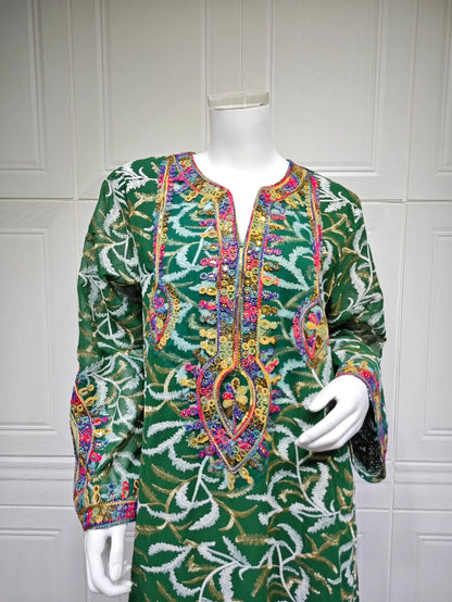 Zahraa II – The Embroidered Sleeve Kaftan for the Arab Woman in America