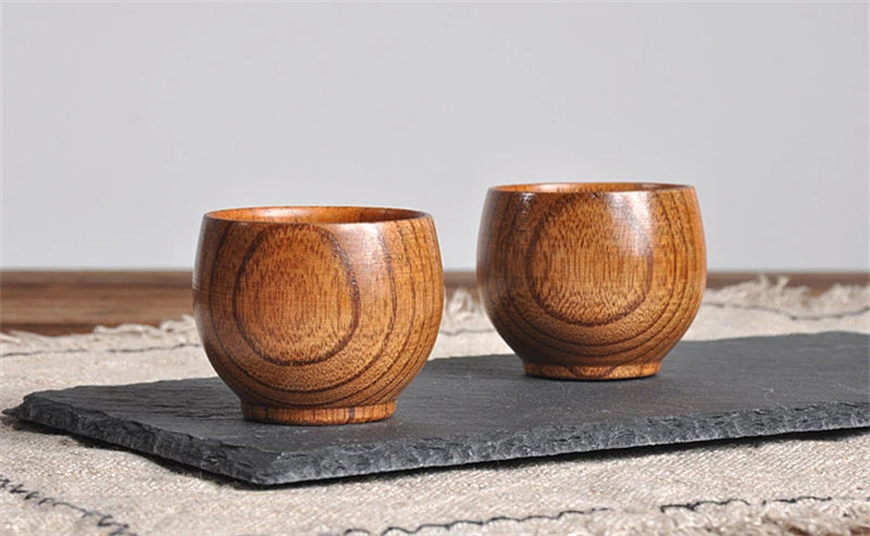 Handmade Spruce Wood Cups – Natural Big Belly Mug for Tea, Coffee & Milk
