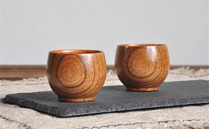 Handmade Spruce Wood Cups – Natural Big Belly Mug for Tea, Coffee & Milk
