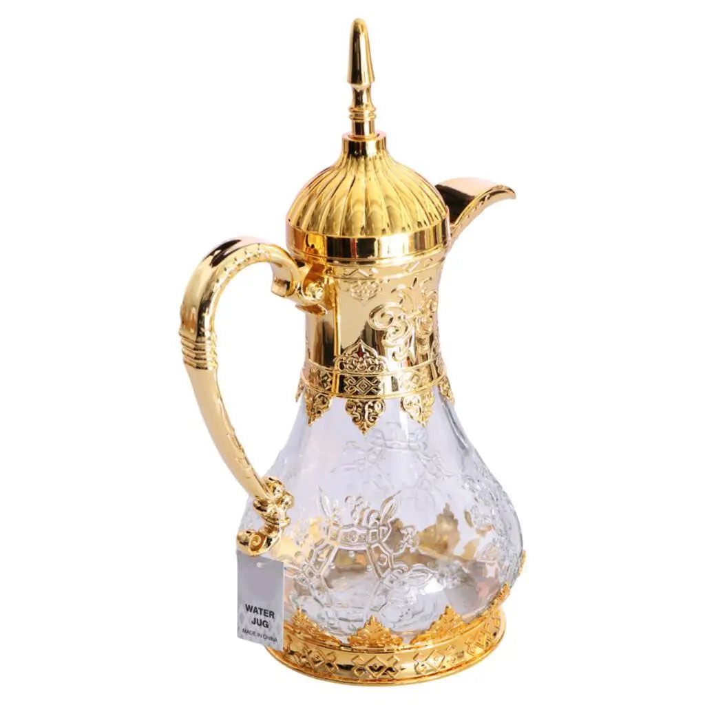 Arabic Glass Coffee Carafe – 1600ml Versatile Teapot for Eid, Travel & Gatherings