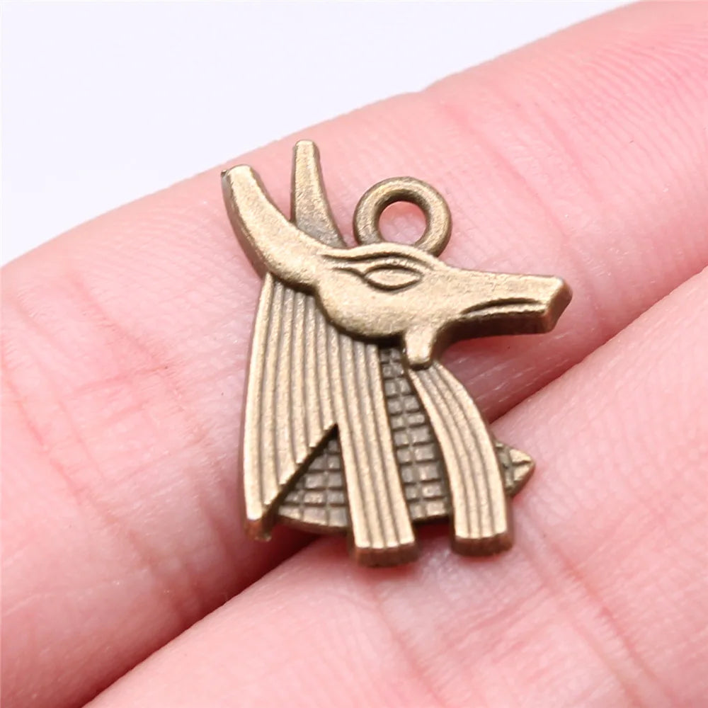 Egyptian Charm Set – 10-Piece Pyramid, Eye of Horus, Anubis & Bastet for Jewelry Making