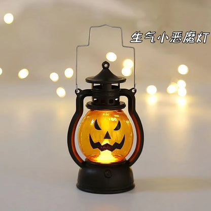 Candle Holders lantern for Table Retro Flameless Lamp Desktop Candlestick Chandelier Christmas New Year Home Decor