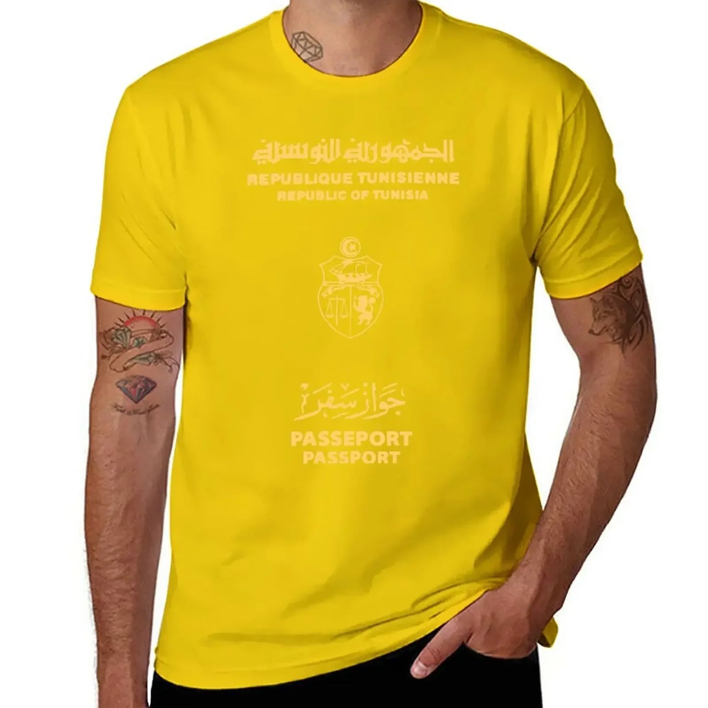 Tunisia Tunisian passport T-Shirt Short sleeve tee boys animal print T-shirt men mens designer clothes new in tops & tees manga