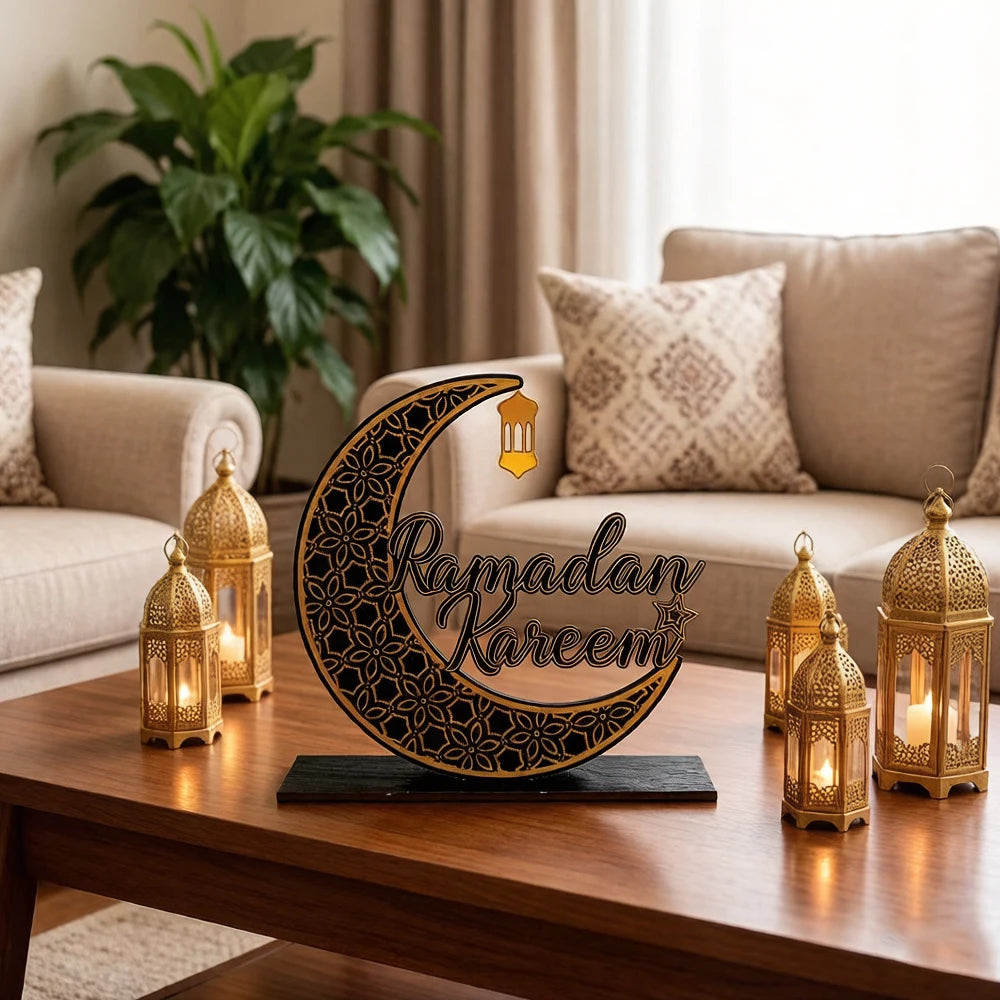 Ramadan Kareem Eid Mubarak Table Decorations -Islamic Ramadan Tabletop Ornament