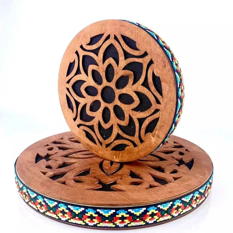 8-inch/12-inch Ocean Drum Portable Hand Drum Instrument Ethnic Percussion Instrument Onomatopoeic Music Sound Therapy Relaxing